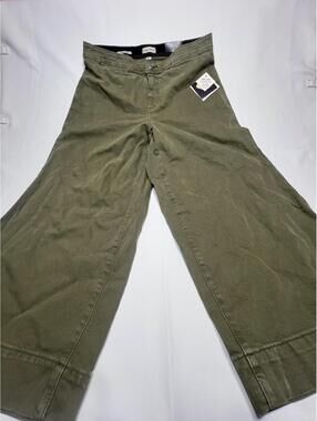 Size 17 AVA & VIV Olive Green High Rise Wide Leg Pants Size 17